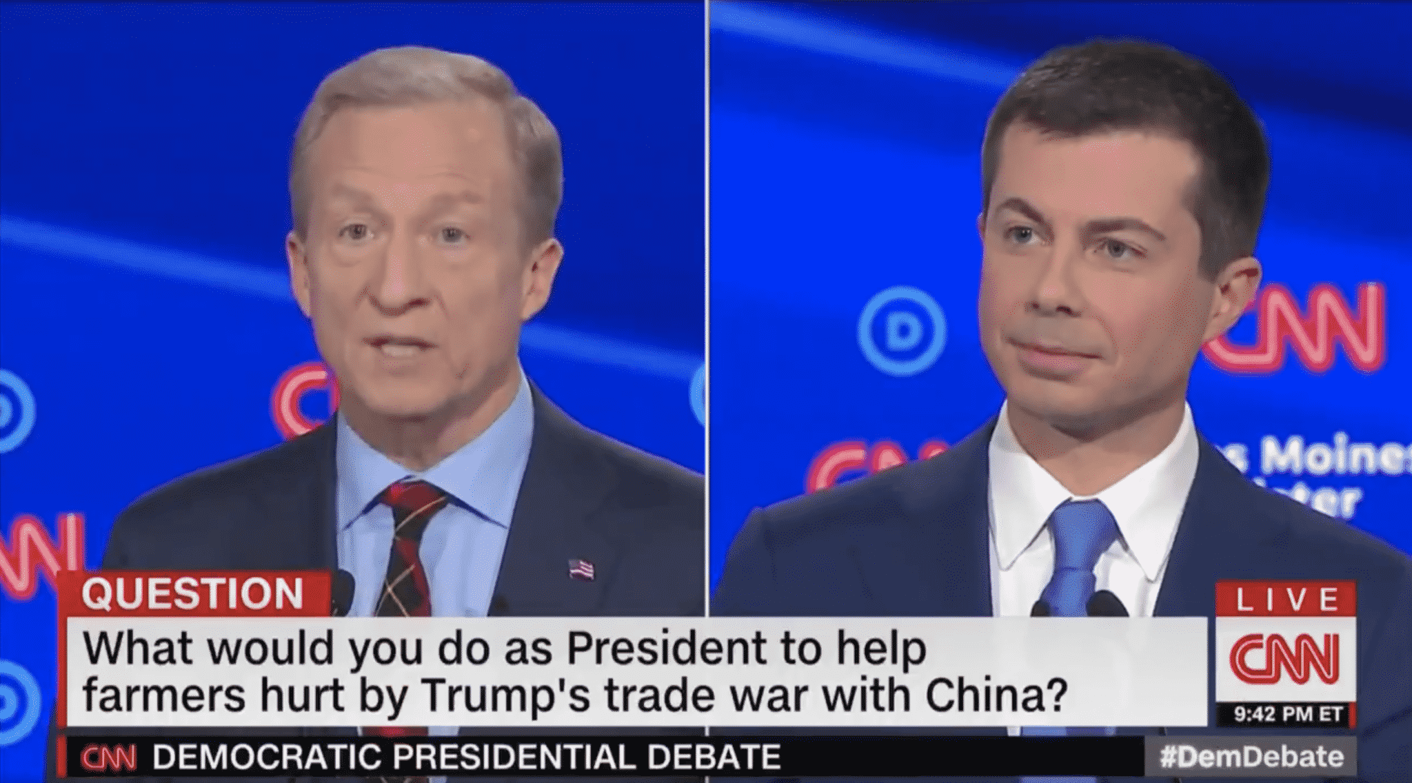 Steyer Hits Buttigieg for Not Being Strong Enough on Climate Change Issues During Segment on Trade