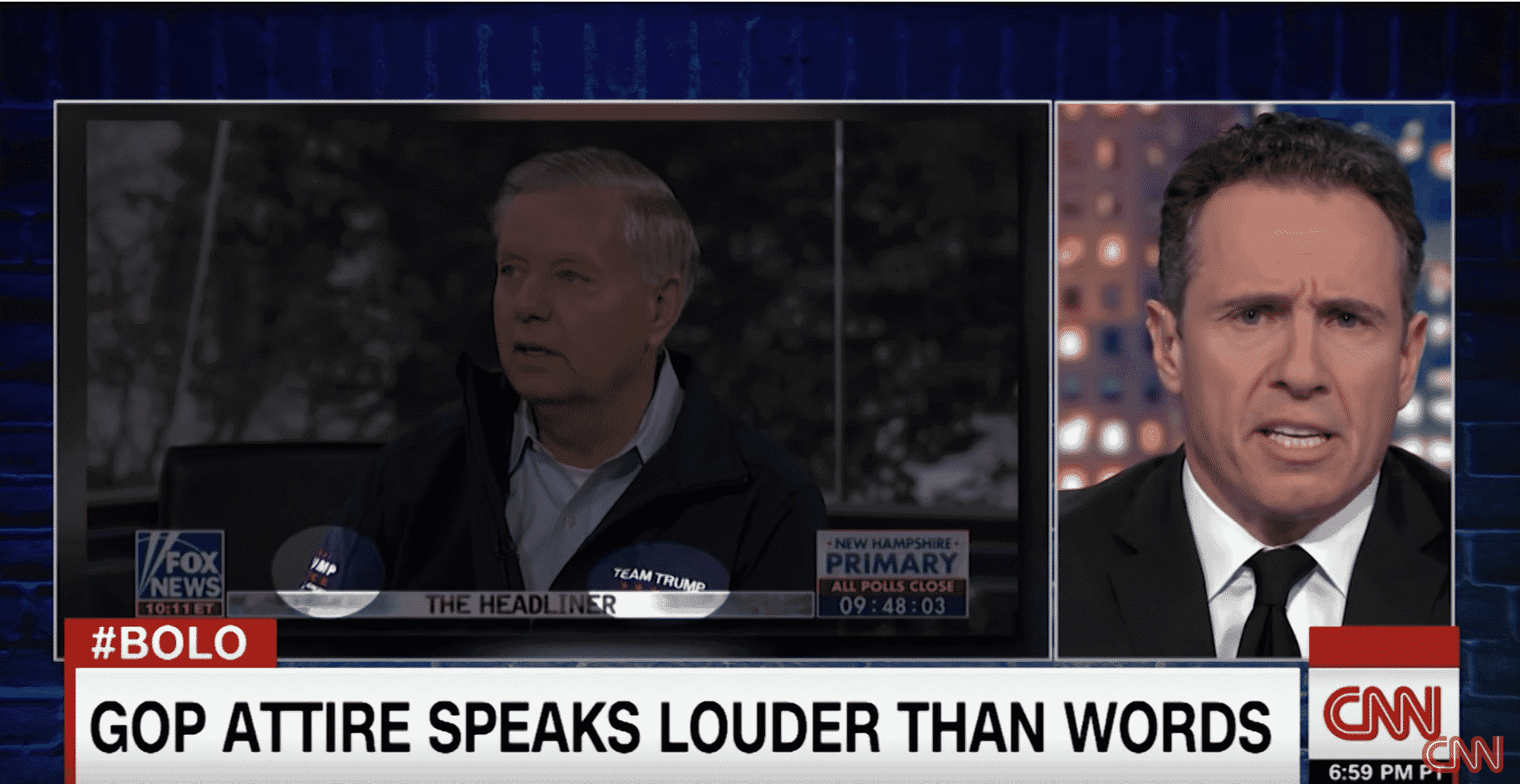 Chris Cuomo Blasts Lindsey Graham for Wearing Trump Gear During Fox News Appearance