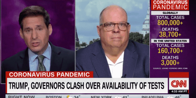 Gov. Larry Hogan Refutes Trump’s Testing Claim, Argues More Tests Are Needed