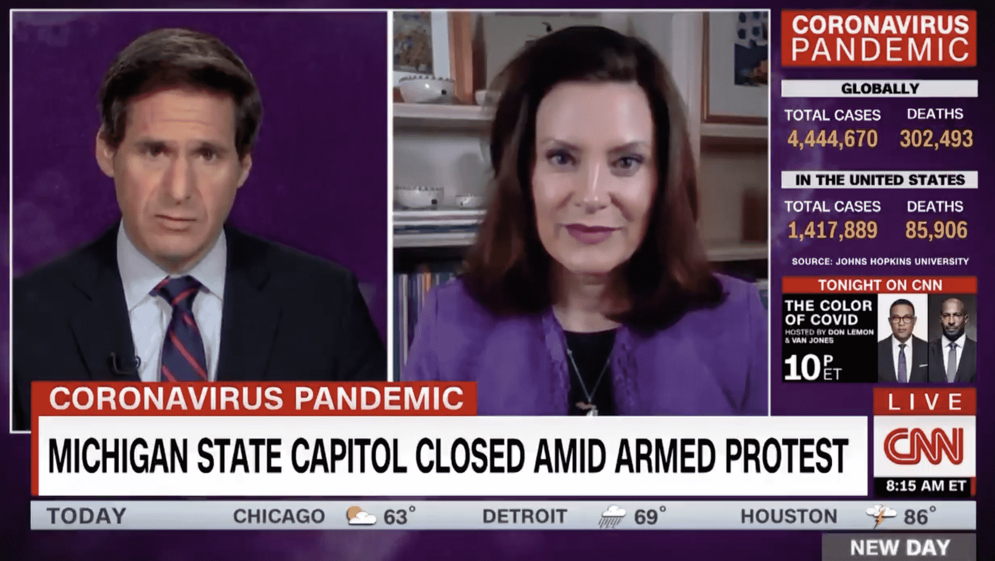 Michigan Gov. Gretchen Whitmer Explains Why the State Capitol Was Shut Down