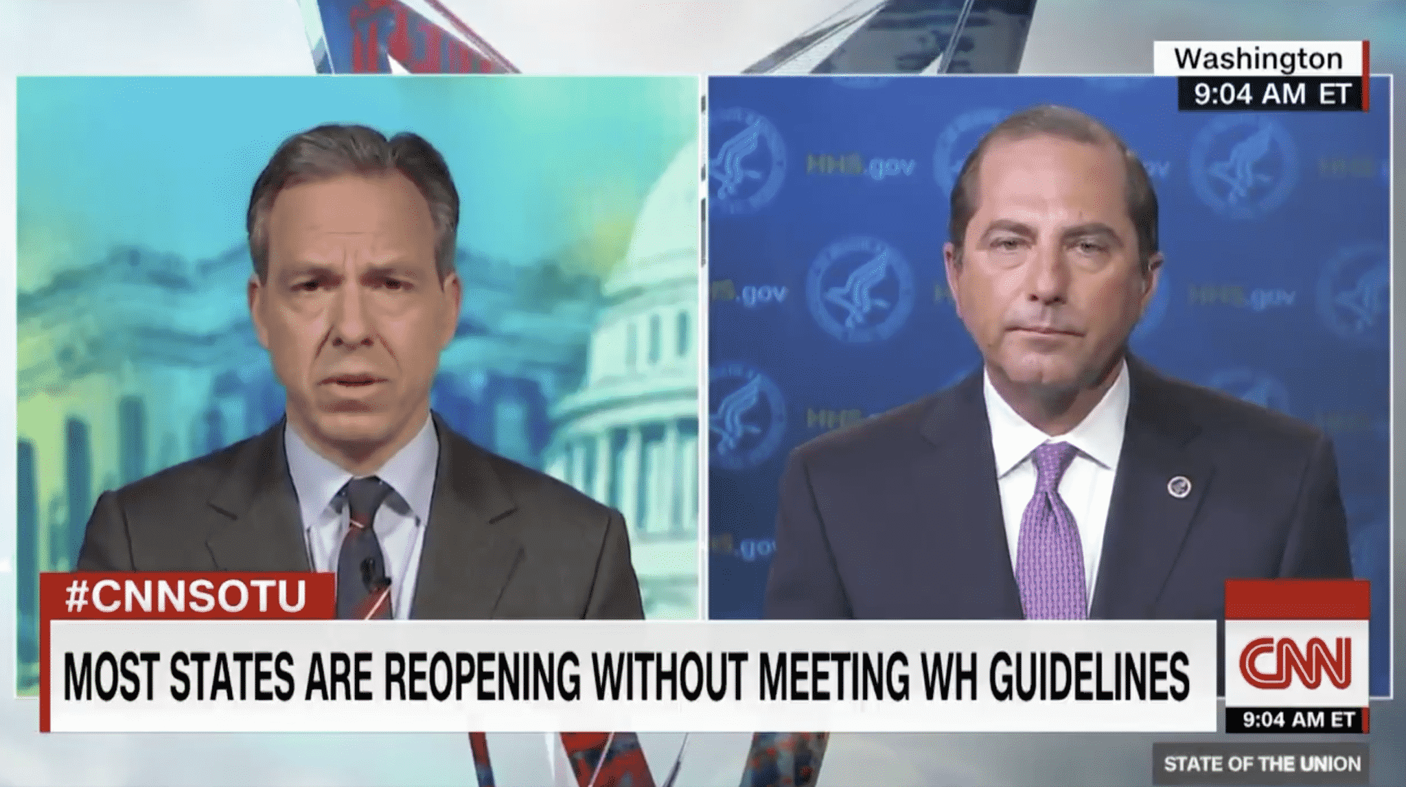 Alex Azar Reacts to Americans Not Following Federal Guidelines