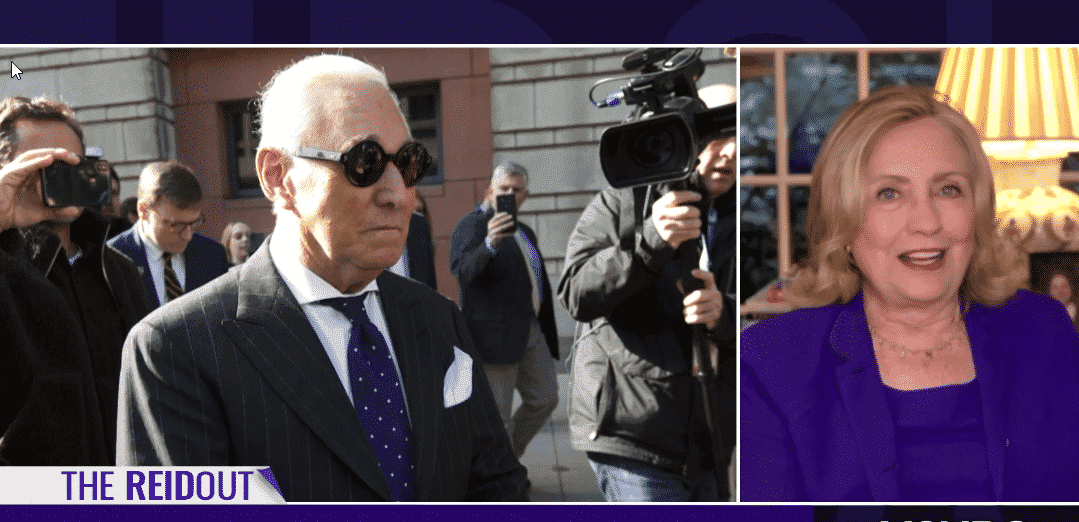 Clinton on Trump Commuting Stone’s Prison Sentence: ‘It’s Pretty Clear That Stone Threatened Him’