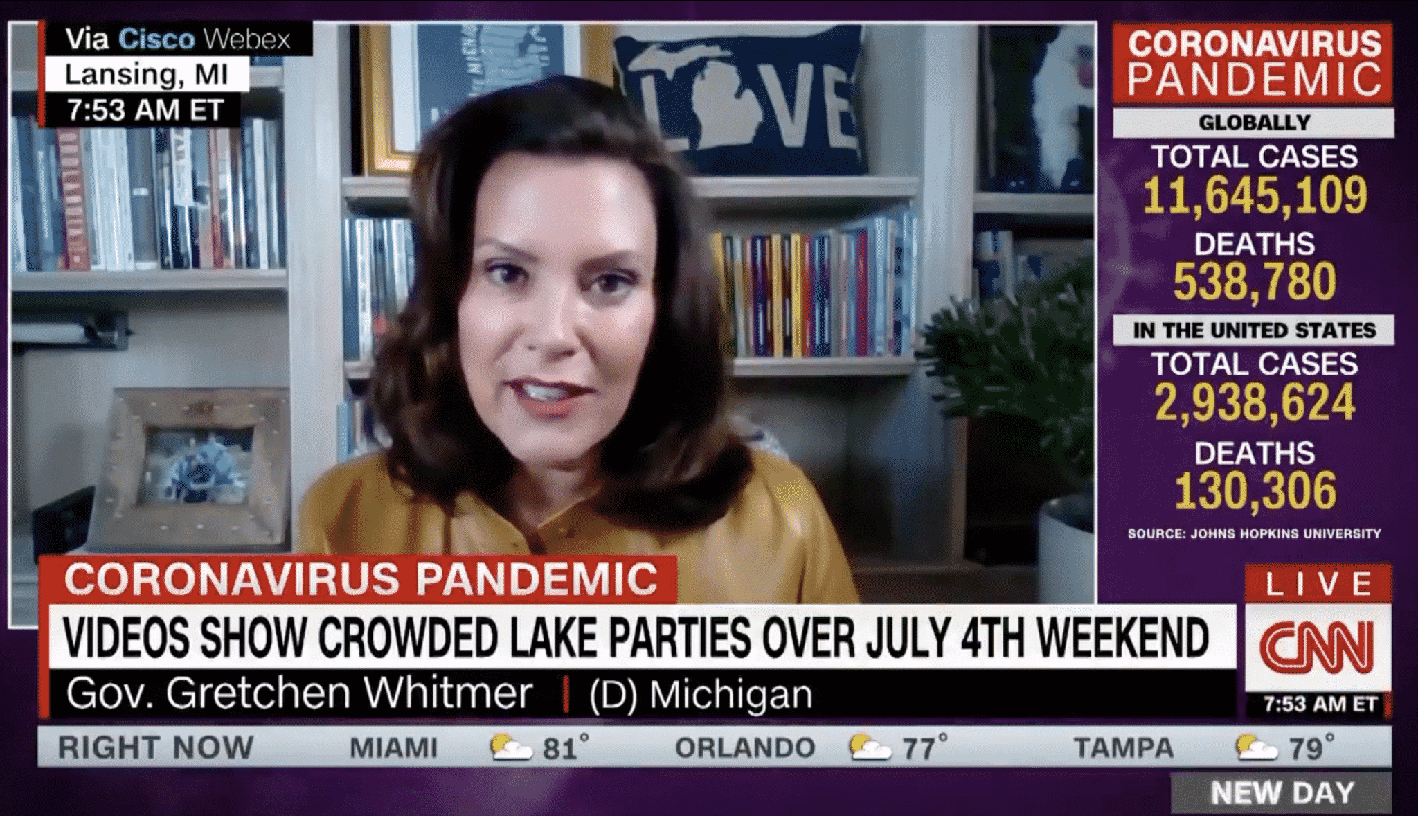 Whitmer Says She Will Not ‘Be Bullied’ Into Reopening Amid Outbreak