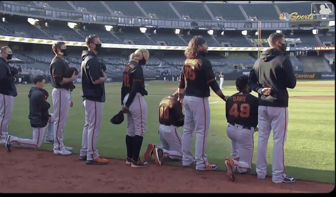 Giants Manager, Players Kneel During National Anthem: ‘I Wanted to Amplify Their Voices’