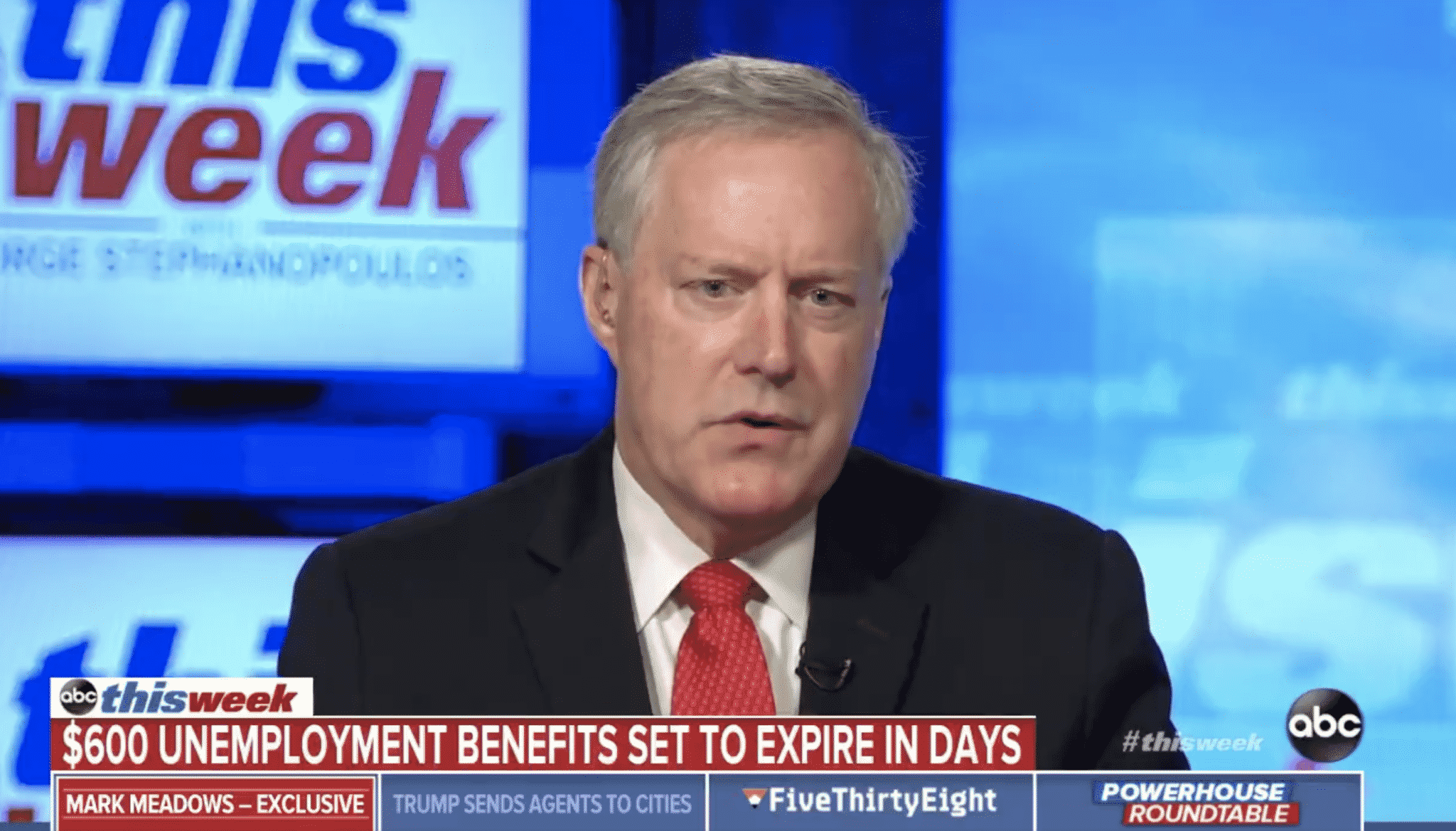 Meadows Says GOP Is ‘Not Going to Extend’ $600 in Unemployment Benefits
