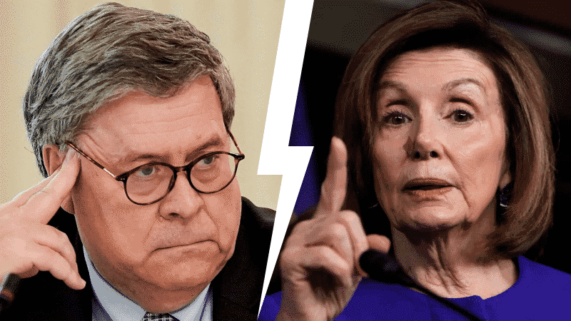 Pelosi Pushes Back on Barr’s Criticism of Her ‘Stormtroopers’ Remark: ‘Just a Henchman’ for POTUS