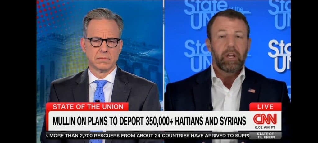 Markwayne Mullin Reminds Jake Tapper What The âTâ In âTPSâ Means