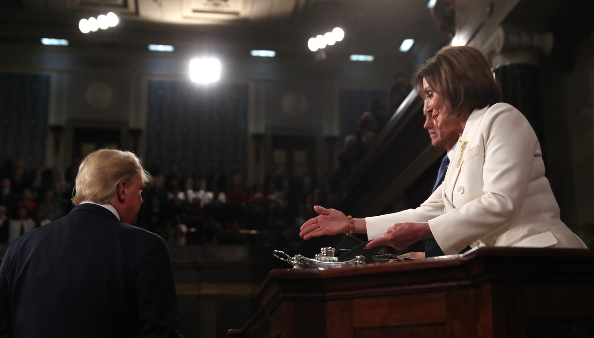 A Purposeful Snub? Trump Appears to Reject Handshake With Pelosi at the State of the Union