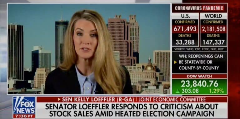Loeffler Says Criticism Over Her Stock Trades Is a ‘Socialist Attack’