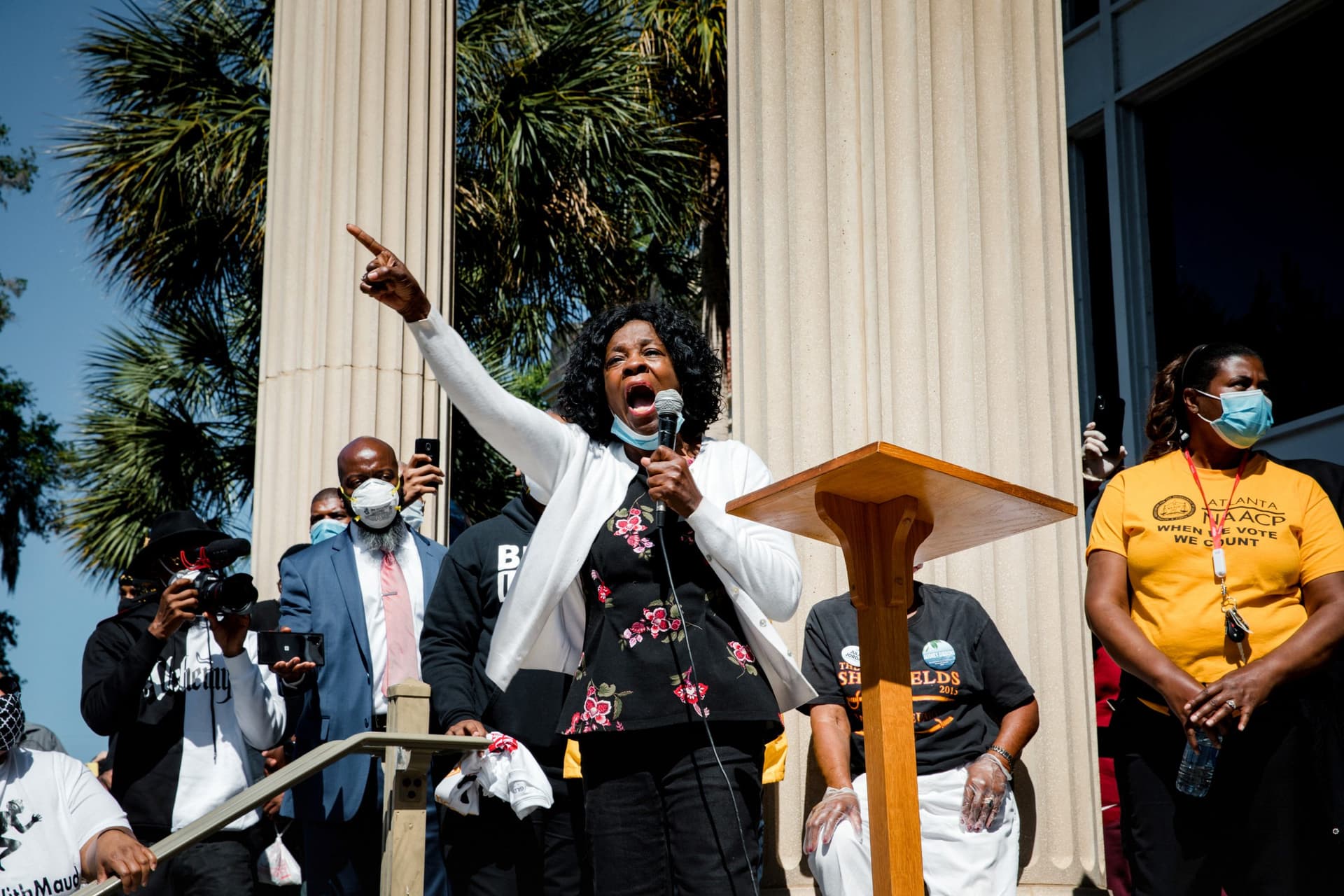 Protesters Decry Delay in Arrests of Two White Men in Shooting of Black Georgia Jogger