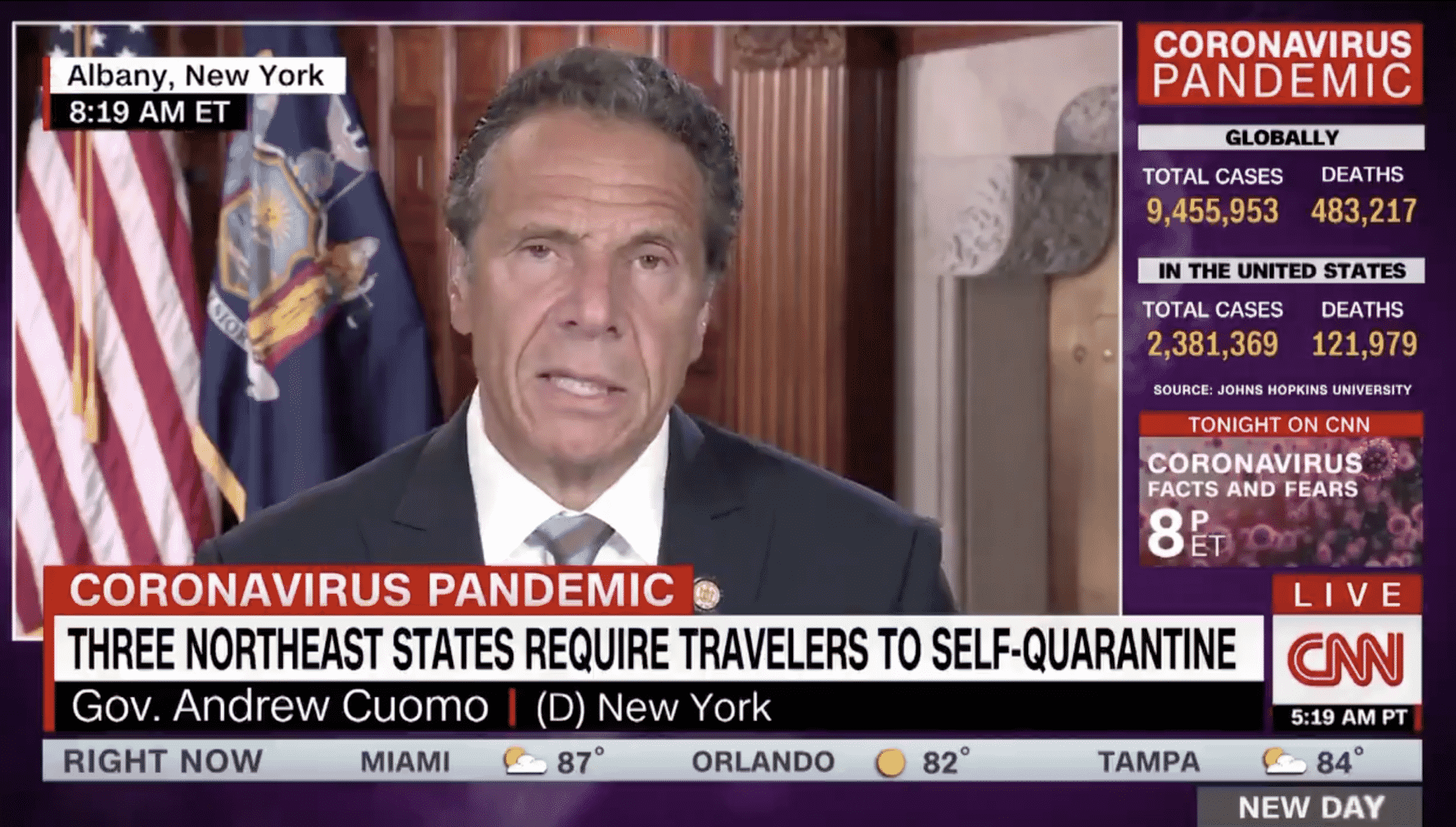 Cuomo Takes Aim at GOP Governors: âYou Played Politics With This Virus and You Lostâ