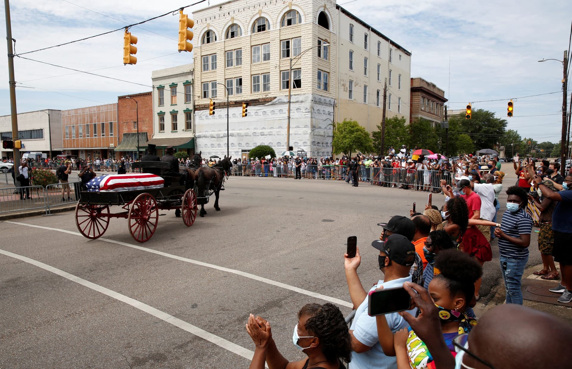 Body of Civil Rights Icon John Lewis Crosses Alabama Bridge for Final Time