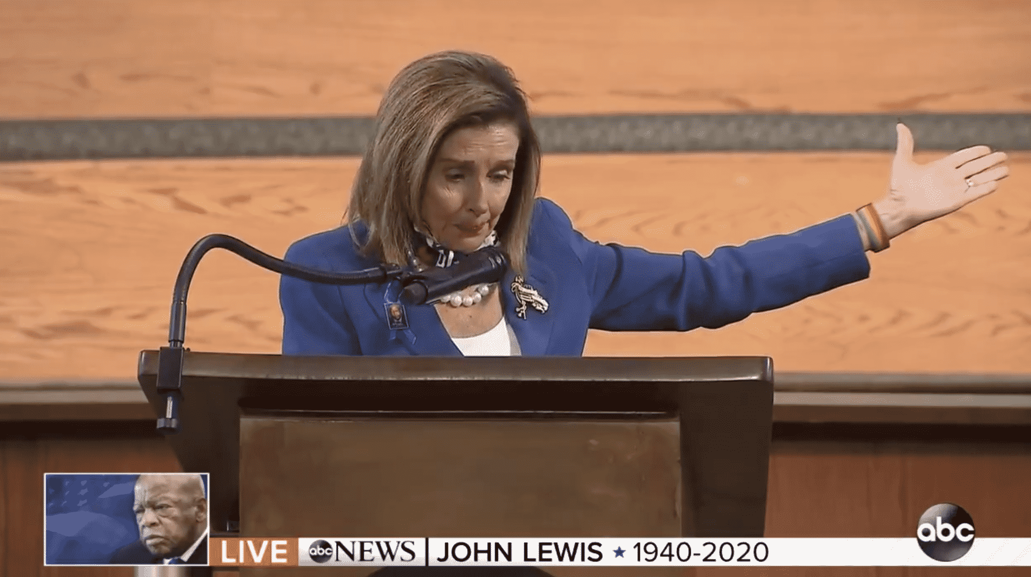 Pelosi Delivers Emotional Tribute to Civil Rights Icon John Lewis