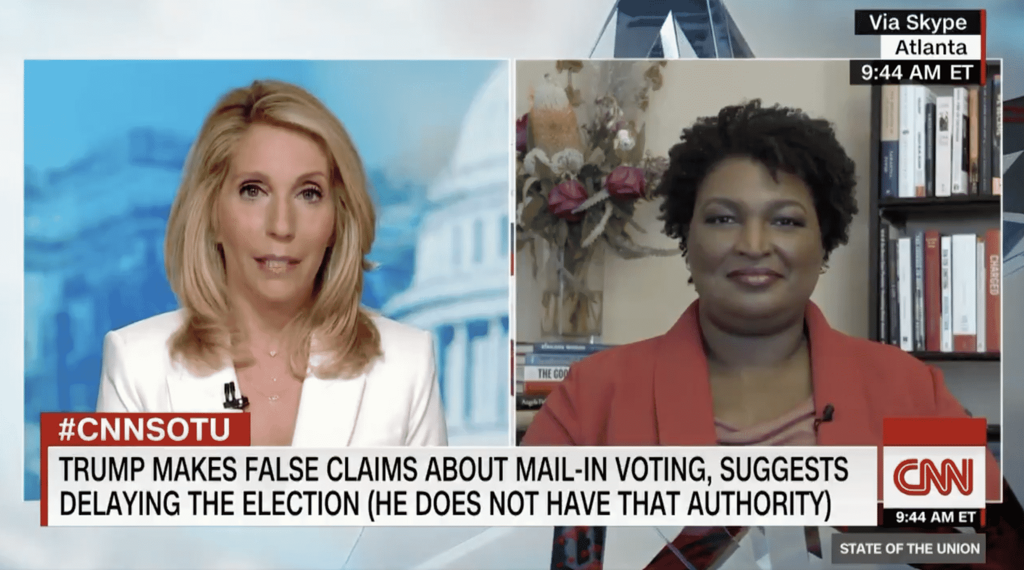 Stacey Abrams Claims Trump Is āDoing His Best to Undermine Our Confidenceā in the Electoral Process