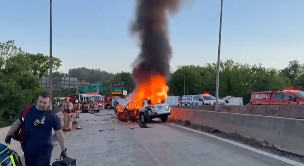 NBC Reporter Pulls Teen From Burning Car Seconds Before Explosion